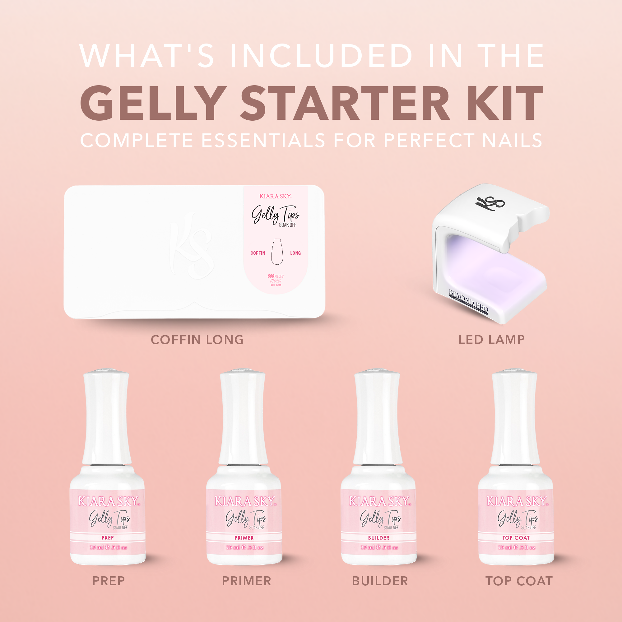GELLY TIPS STARTER KIT - Coffin Long