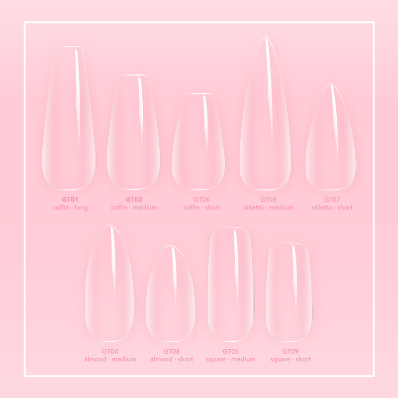 GELLY TIPS STARTER KIT - Coffin Short